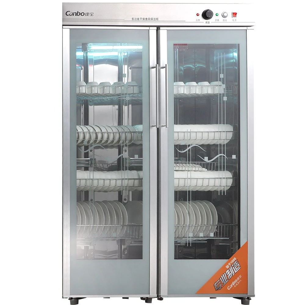 Hotel School Restaurant 570L Commercial Dish Dryer Ozone Sterilizer UV Disinfection Cabinet