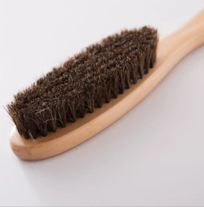 Household cleaning  brush hat brush cloth soft clean brush with wooden handle and horse hair