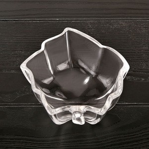 Household creative leaves shape sauce glass plate dish snacks salad pickles small bowl