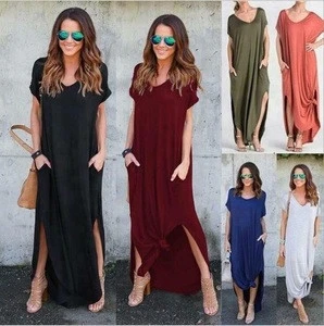 In stock fashion clothes casual wear women dress summer lady dress