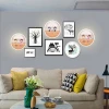 Indoor decorative led wall light round warm white acrylic led mounting wall lamp