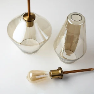 Indoor glass Round Chandelier Pendant Lamp Modern Kitchen LED Hanging Light