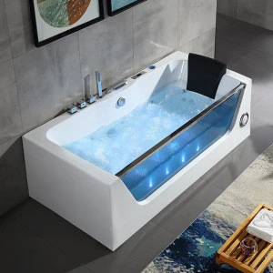 Indoor rectangle acrylic  massage bubble bath Air Spa Jets  hot tub whirlpool bathtub