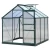 Import Indoor vegetable growing glass green house aluminium frame mini glass greenhouse from China