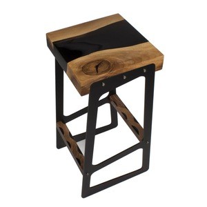 Industrial Modern Epoxy Resin  Bar Stool/Counter stool/ Metal stool