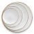 Import JOYLONG hot selling dinnerware sets porcelain dinner sets ceramic plates bone china dinnerware sets gold rim plate from China