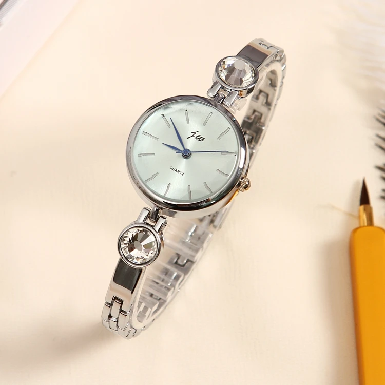 JW 6112 Silver Gold Stainless Steel Chain Strap Ladies Watch Analog Quartz New Cheap Customise Oem Watch