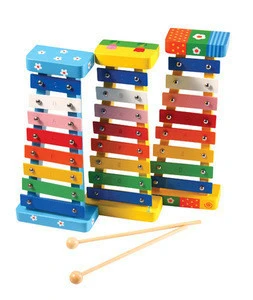 kids games wood educational cartoon toys piano mini xylophone 8 notes toy metal keys in Other Musical Instruments & Accessories