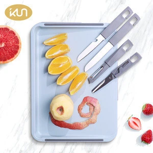 Kitchen Accessories Multi Functional Chopping Board Set Double sided PP Plastic Cutting Board