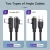Import Kuulaa Luxury 90 Degree 60W 3A Usb Cable Charger Cord Data Wire Type C Charger Cable 90 Degree For Playing Games from China