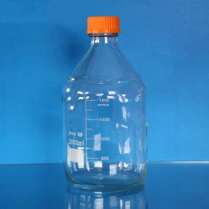 Lab Borosilicate Glassware Reagent Bottle With Screw Cover