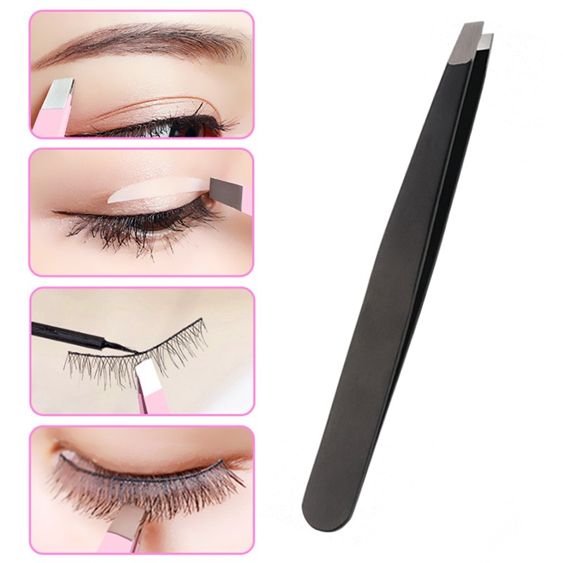 Lady Stainless Steel Make Up Eyebrow Removal Tweezers