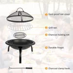 Large Fire Bowl Cast Iron Fire pit Garden Fireplace Outdoor fire pits wood burning outdoor Camping Heating for Garden