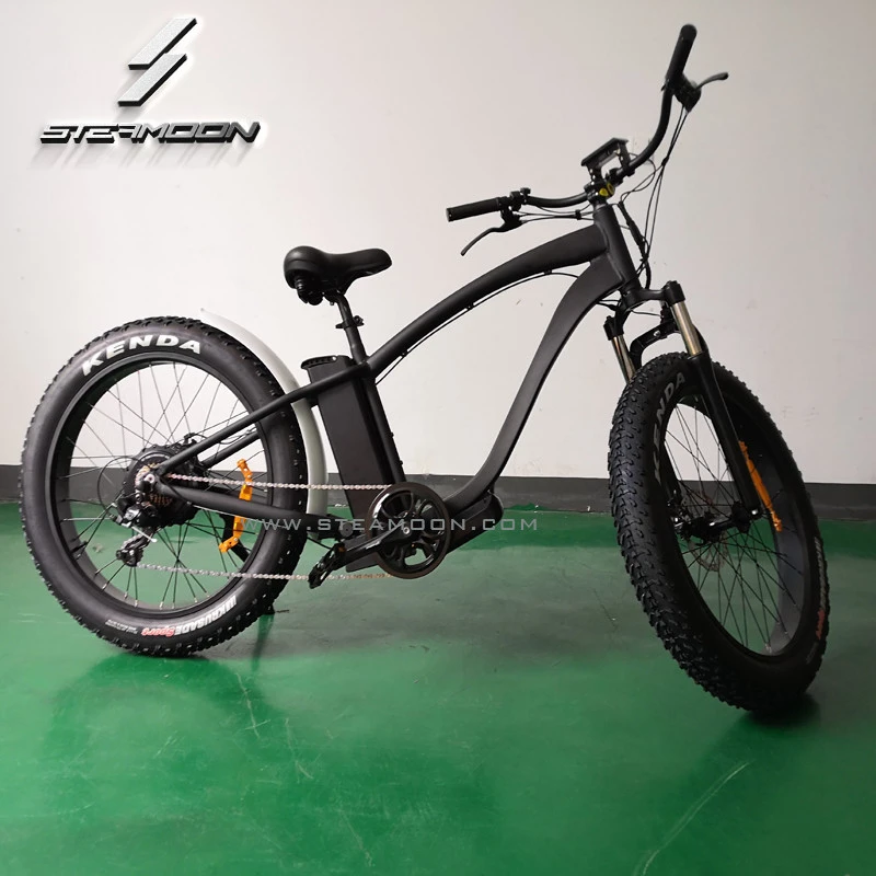 Latest model beach cruiser electric bike 26x4.0 wheel electric fat tire bike cheap price electric bicycle 7speed derailleur