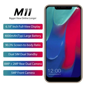LEAGOO M11 Smartphone 6.18" 4000mAh 2GB RAM 16GB ROM Android 8.1 MT6739 Quad Core Rear Fingerprint Rapid Charge 4G Mobile Phone