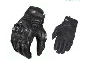 Leather Motorcycle Glove Motocross Gear Sport Riding Full Finger Bicycle winter Gloves