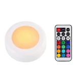 LED Puck Lights Remote control RGB night light color atmosphere night light cabinet lamp led