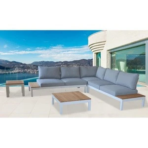 Leisure outdoor sofa furniture lounge set Teak aluminum Garden sofas