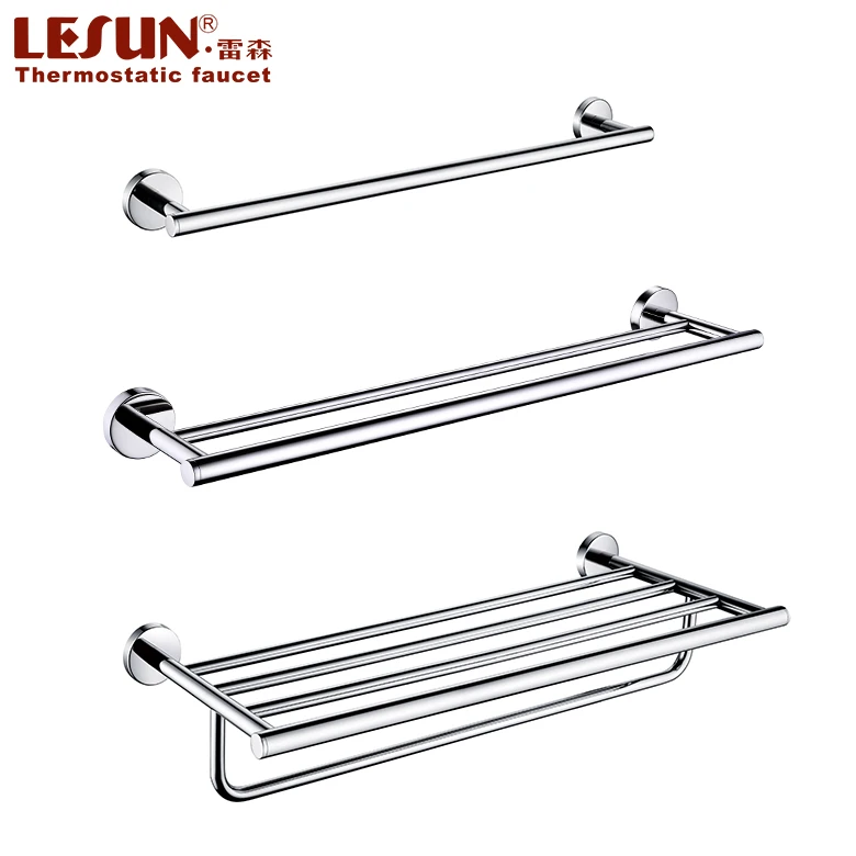 LESUN Simply Modern Sliver Brass Stainless Steel Hardware Home Hotel Bathroom Luxury Accessory
