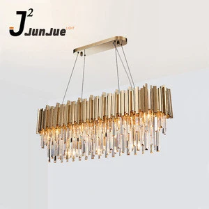 Light luxury post-modern chandeliers k9 crystal pendant light guzhen hanging lights