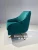 Living room stainless steel velvet  arm swivel chair