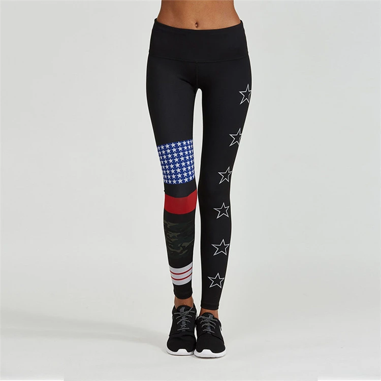 Low Price Women Breathable  Quick Dry Fitness Yoga Printed Leggings Pants