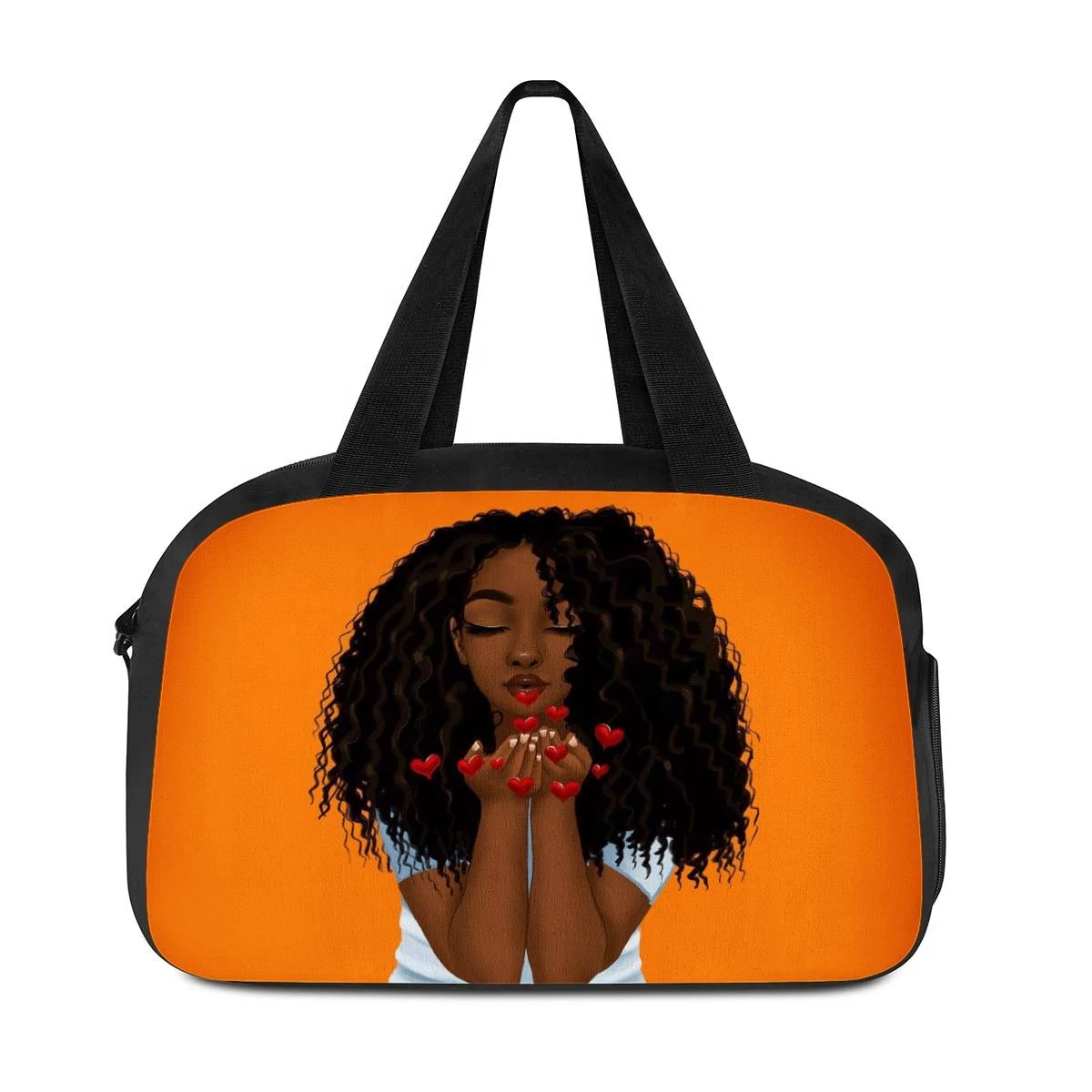 Luggage Travel Bags Women Black Art African Girls Printing Sport Female Large Traveling Duffle Tote Weekend Bags Mala De Viag