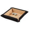 Luxurious  Genuine Snap Leather Valet Coin Key Tray