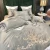 Import luxury african lace queen embroider duvet covers bed linen set from China