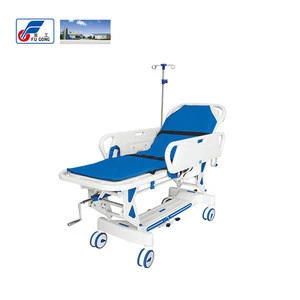 luxury emergency patient stretcher trolley manual transfer ambulance stretcher with mattress