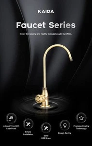 luxury single handle gold plated brass home kitchen sink water filter  faucet