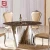 Import luxury stainless steel base clear tempered glass top dining table from China