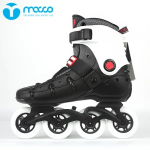 macco adult inline skates youth skates black and white with protective equipment HRX set