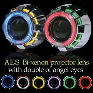 Manufacture Car Accessory Double Angel Eyes Bixenon Projector light, motor angel eye projector