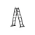 Import Manufacturer Supply Folding Step Aluminum Alloy Four Fold Black Multifunctional Ladder from China