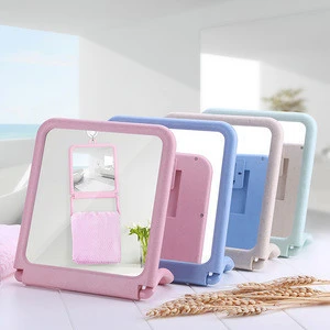 Manufacturers Direct Selling Plastic Foldable Square Foldable Cosmetic Standing Table Hanging Makeup Mirror