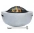 Import Manufacturers multifunctional outdoor Magnesium Oxide mgo Garden Fire Pit heating barbecue 45cm round wood stove from China