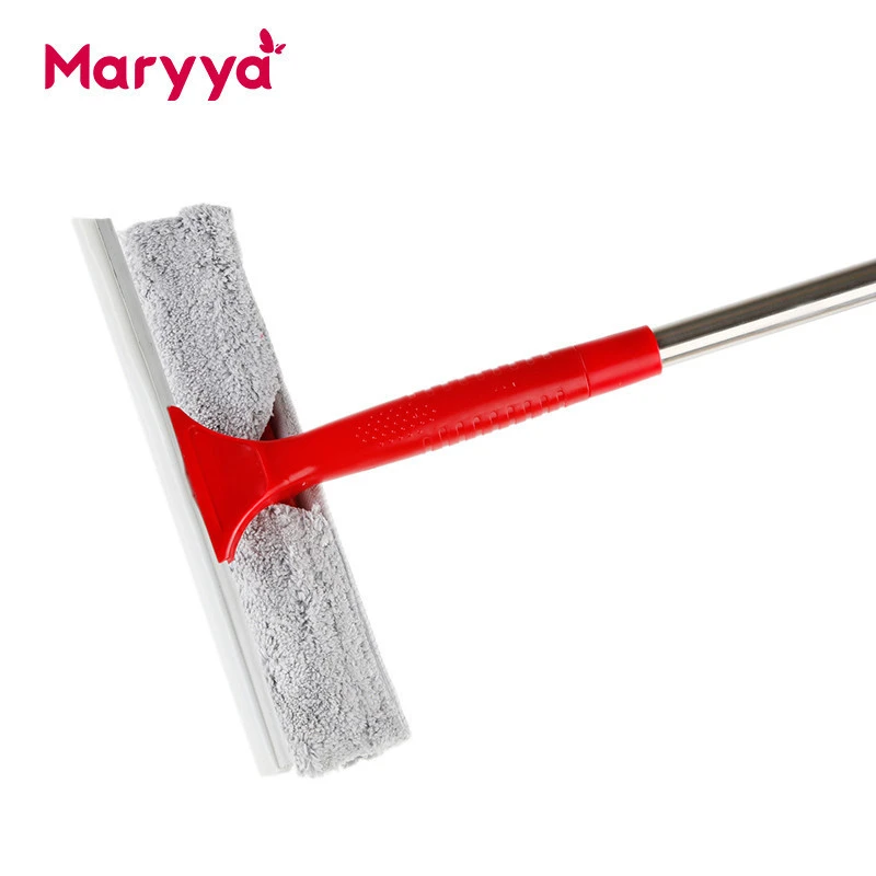 Maryya Microfiber Window Cleaning Cloth Squeegee Red Glass Cleaning Wiper