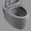 matte Grey long shape p-trap sanitario Wall Mounted Toilet Bowl commode wall hung toilet with concealed cistern