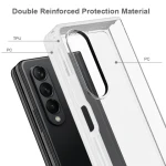Matted  PC Bumper  With PET Clear Cases Shockproof Mobile Back Cover Phone Case For Samsung Galaxy Z Fold 4