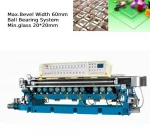 Max Bevel Width 60mm Glass Equiment Supplier of Straight line Glass Mirror Beveling Machine