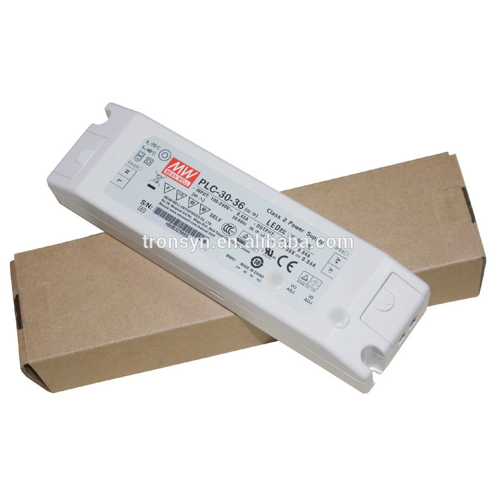 Meanwell LED Driver 36V DC Power Supply 30W Constant Current Constant Voltage PLC-30-36