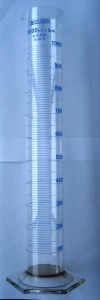 Measuring Cylinder with Glass Hexagonal Base With Spout Graduated