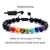 Import Men Women 8mm Lava Rock 7 Chakras Aromatherapy Essential Oil Diffuser Bracelets Braided Rope Natural Stone Yoga Beads Bracelet from China