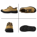 Men's Hiking Shoes Anti Slip Rubber Sole Wholesale Sneakers Cow Leather Trekking Outdoor Climbing Trainers Shoes Men Sport