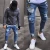 Import Mens Stretchy Jeans Ripped Skinny Biker Jeans Destroyed Taped Slim Denim Pant from Pakistan