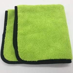 Microfiber Drying Towel Stocks 380gsm Car Cleaning Cloth Car Waxed Towel