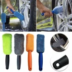 Microfiber Wheel and Rim Wand Brush Long Handle Tire Brush Car Cleaner Wheel Hub Brush