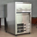 Milk Tea Shop Blue Light Glass Door Workbench With Ice Machine