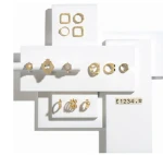 Mini Clear Plastic Luxury Price Tags 3mm Embossed Number Price Cubes for Jewelry Display Racks and Shop Counters